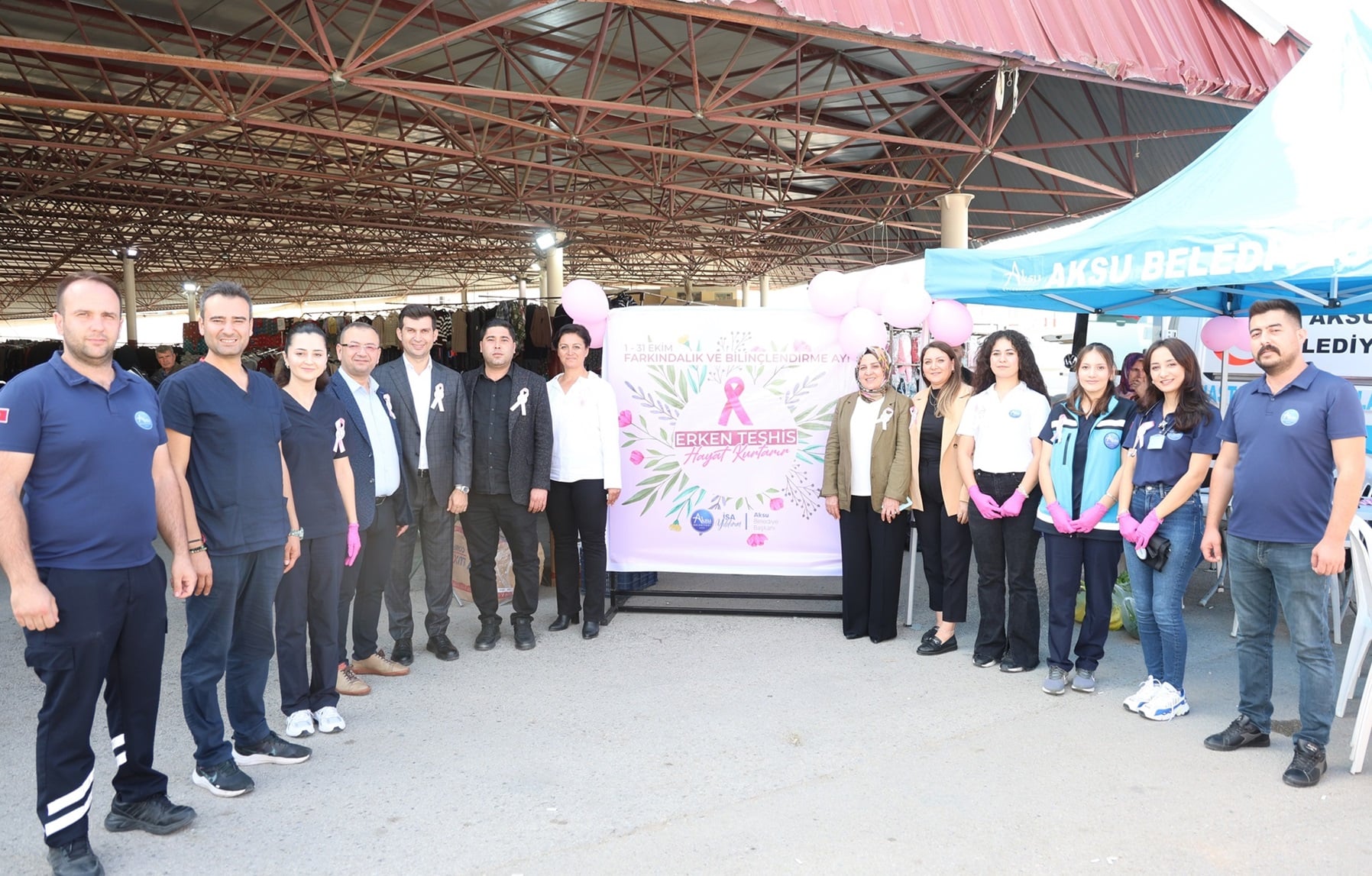 AKSU’DA MEME KANSERİ FARKINDALIK ETKİNLİĞİ YOĞUN İLGİ GÖRDÜ