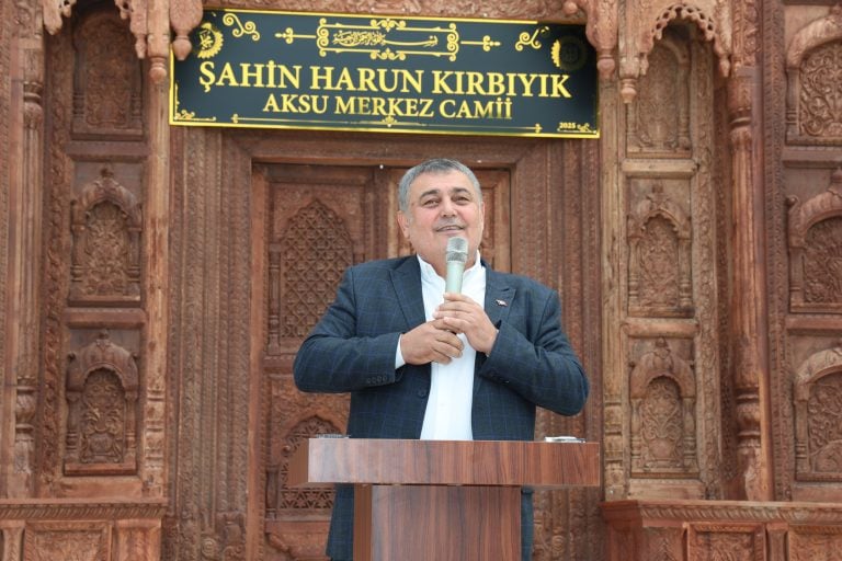 AKSU MERKEZ CAMİ DUALARLA AÇILDI