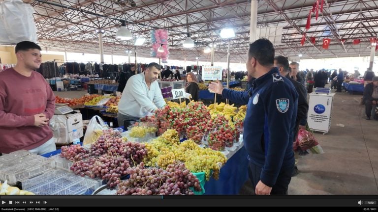 AKSU’DA GÜVENLİ ALIŞVERİŞ İÇİN PAZAR YERLERİNDE KONTROL TERAZİSİ UYGULAMASI BAŞLADI