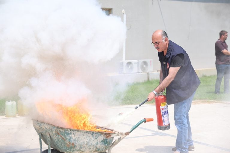 AKSU BELEDİYESİ’NDE YANGIN EĞİTİMİ VE TATBİKATI